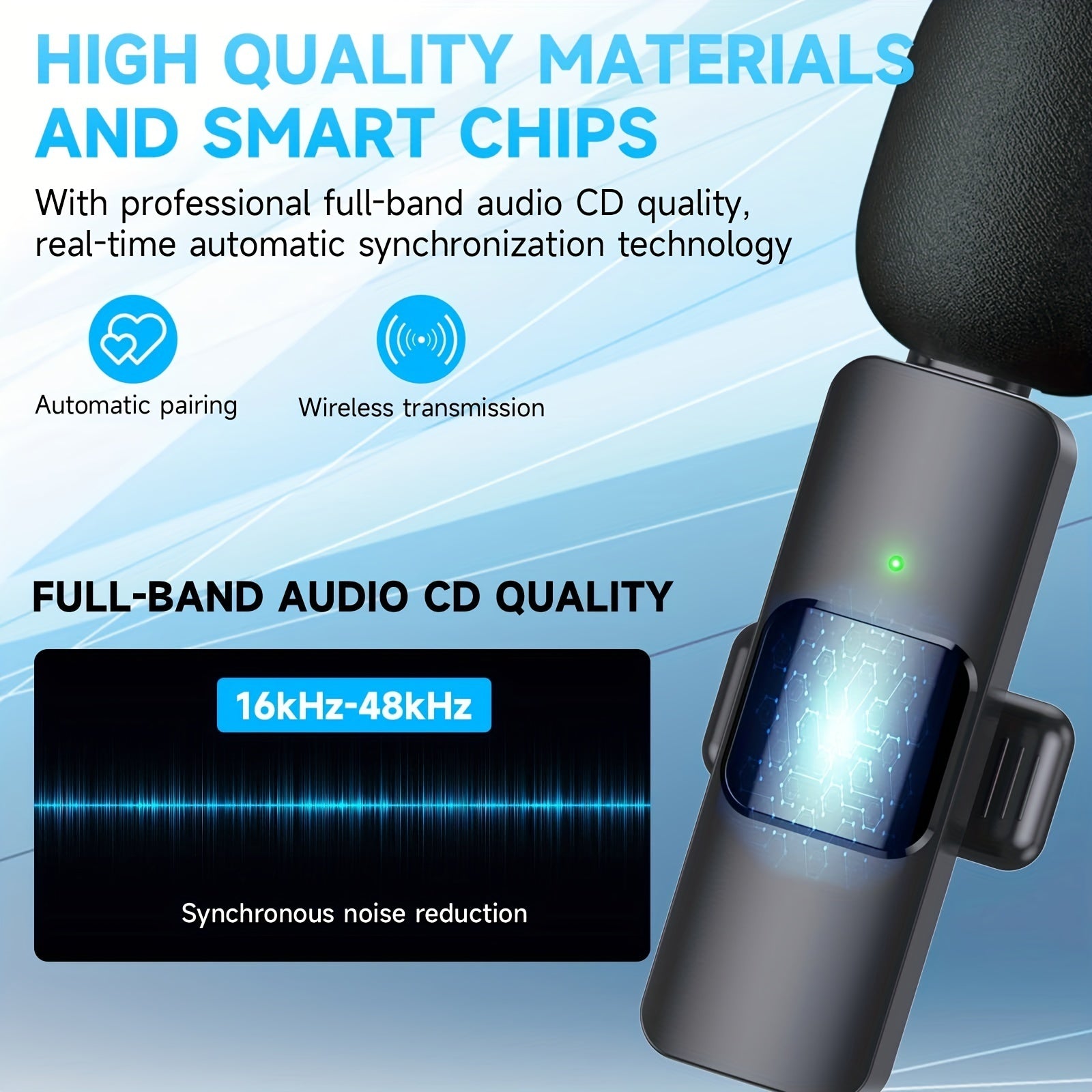 Wireless Lavalier Lapel Microphone For IPhone IPad Professional Wireless Clip Mic - Cordless Omnidirectional Condenser Recording Mic For Interview Video Podcast Vlog YouTube Wireless Lavalier Lapel Microphone For IPhone IPad Professional Wireless Clip Mic - Cordless Omnidirectional Condenser Recording Mic For Interview Video Podcast Vlog YouTube